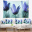 Tapisserie fleurs mauves à gros pétales-28486291