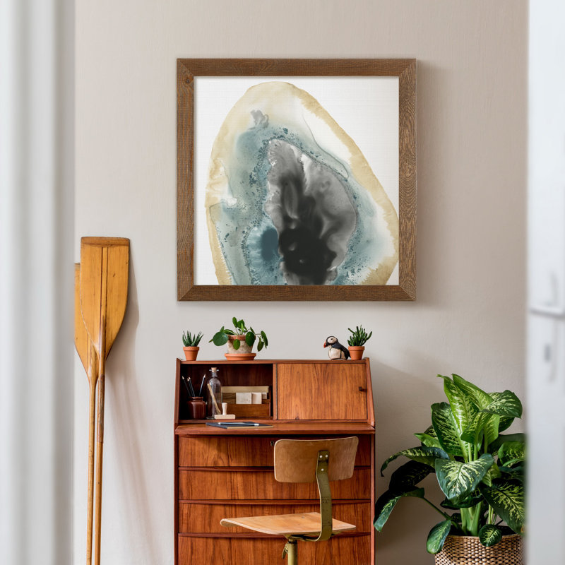 Reproduction d'art sur toile encadrée Crode Geodes III, H 27,5 po x l 27,5 po x P 1,5 po, Cadre en érable