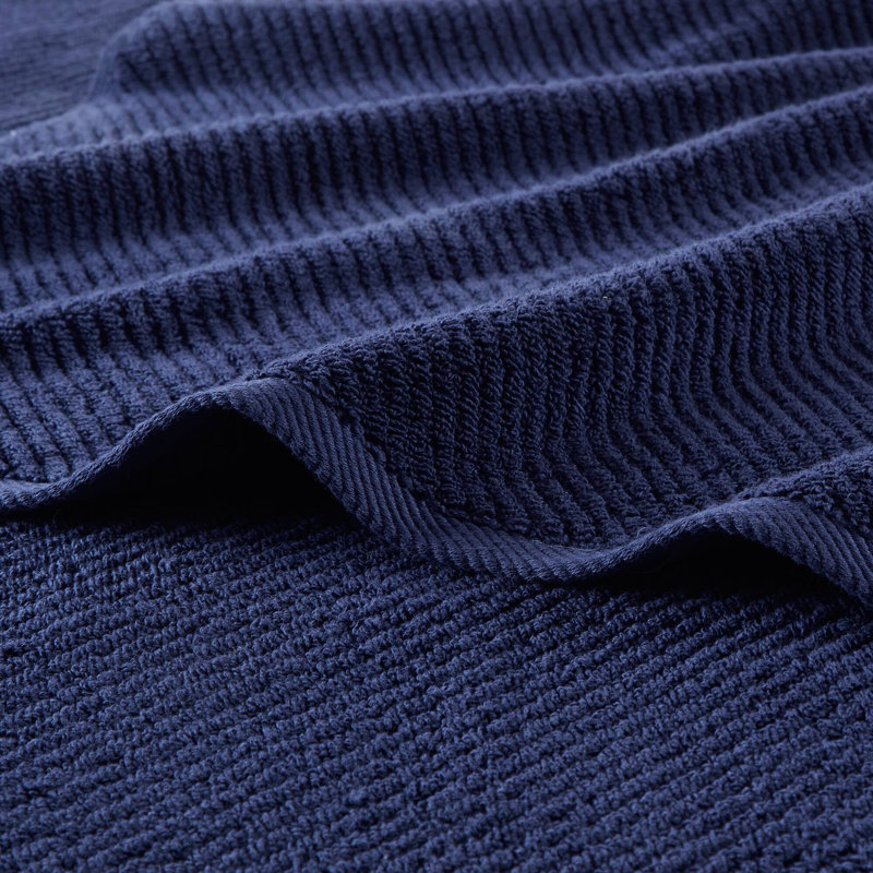 Ensemble de serviettes 6 pièces Diagonal, Marine, Ensemble 6 serviettes de bain