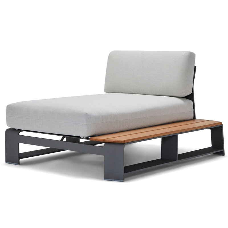 RHF Chaise Unit with NextTeak Accent, Graphite
