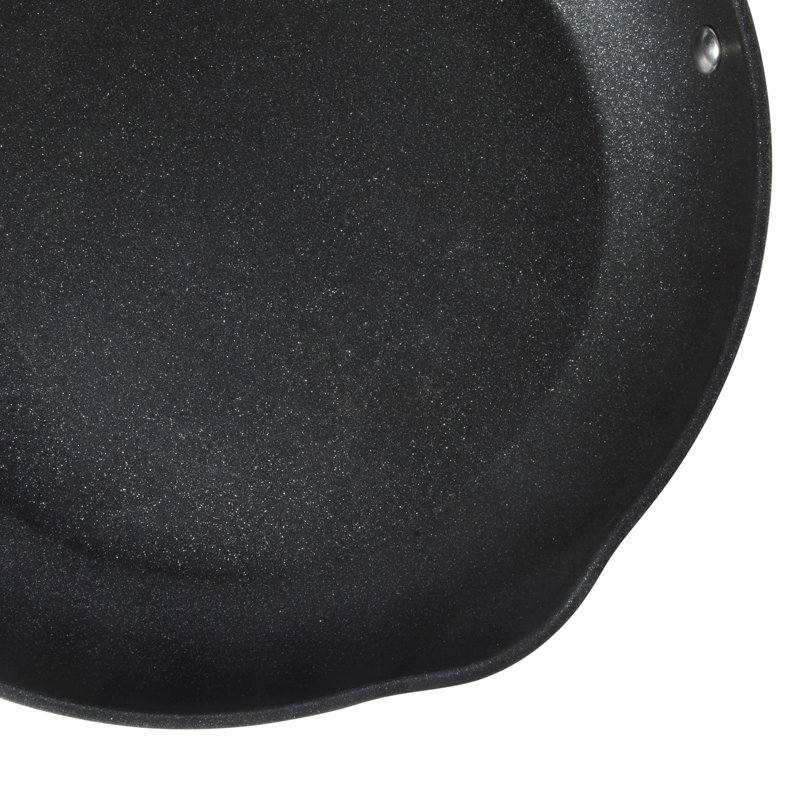 Babish 2 Piece 8 and 10 Inch Fry Pan Hard Anodized Titanium Forever Non Stick Technology Durable Frying Pans Set - Black
