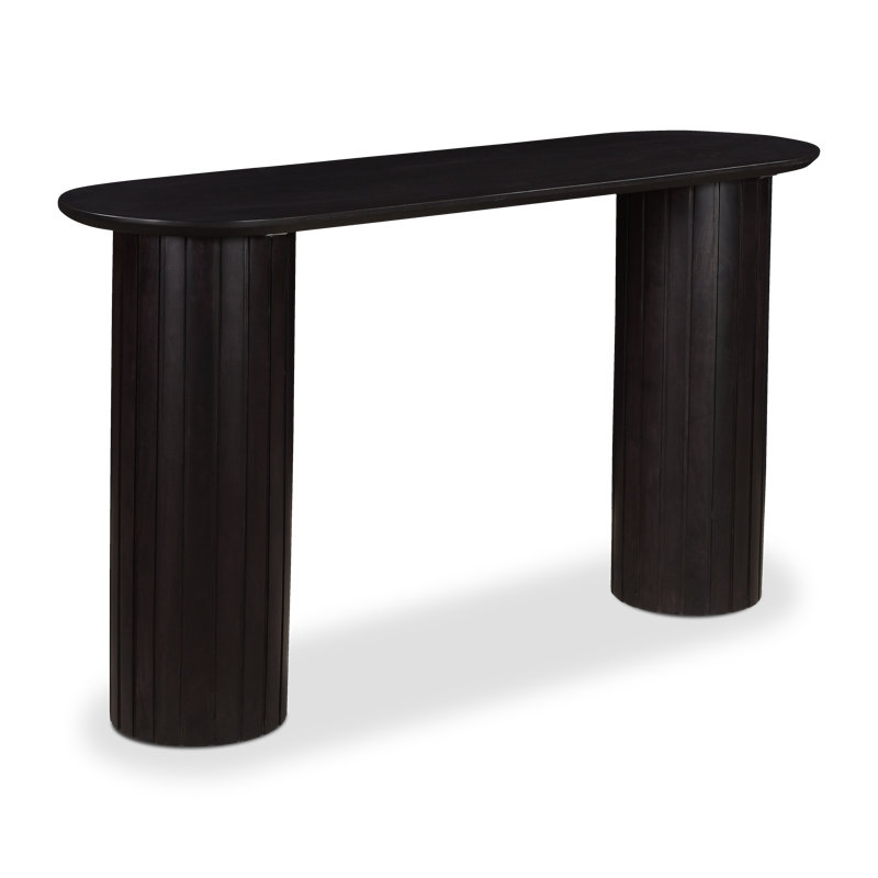 Console en bois massif 54 po Daley, Noir