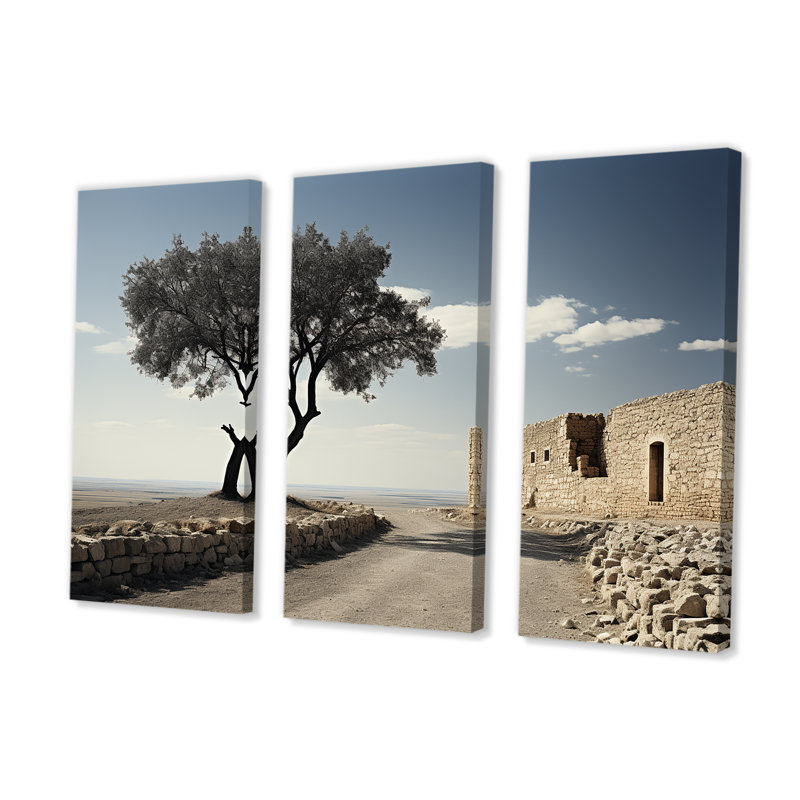 «Tree On Solitude Road», ensemble d'art mural sur toile, H 32 po x l 48 po x P 1 po