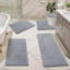 Ensemble de tapis de bain en microfibre 5 pièces avec envers antidérapant-1581635378