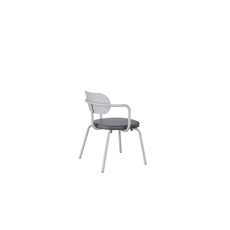 Méridienne d'extérieur Khylia, Gris, Aluminium blanc