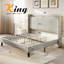 Base de lit tapissier avec tête de charge Hisao, gris foncé-98501846-98501851