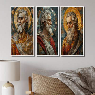 Mosaïque byzantine du roi Arthur I - Collection d'art mural paysage religieux