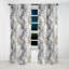 Blanc et gris Marble Harmony Motif II - Rideau occultant en marbre abstrait - 1 panneaux-107538896