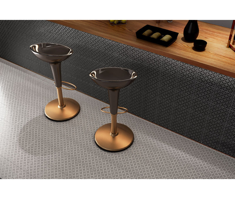 Republique 7.5-in. Encaustic /Patterned Square Matte/Satin Porcelain Floor & Wall Tile, Virtue