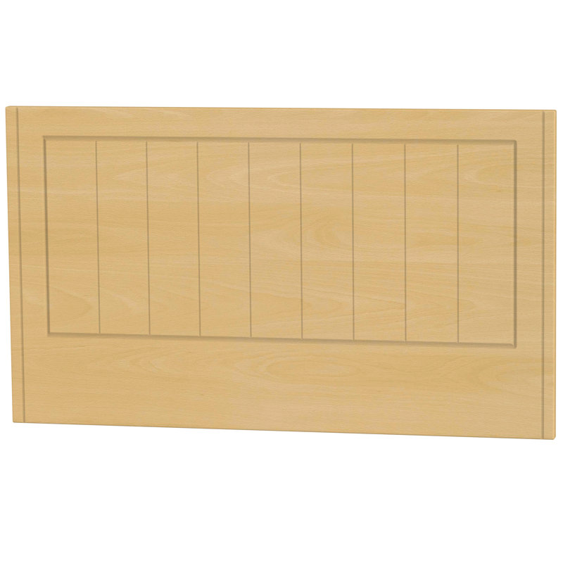 Fully Assembled Saxena Headboard, Single (3'), Cream with Oak Finishing