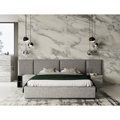 Ensemble de chambre avec lit plateforme 3 pièces Oteri