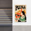 Retro Puebla Mexico Travel Colorful Retro Traditional Architecture City Wall Art Print 1 Piece Wrapped Canvas Wall Art-1737685021