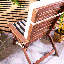 Bean Bag Bazaar Deck Stripe Outdoor High Back Seat Pad, Black