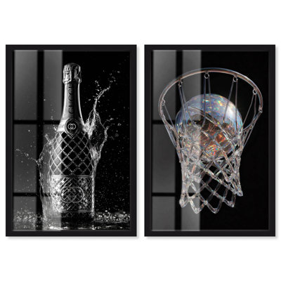 Crystal Splash Set Fashion Shadowbox Print par Art Remedy