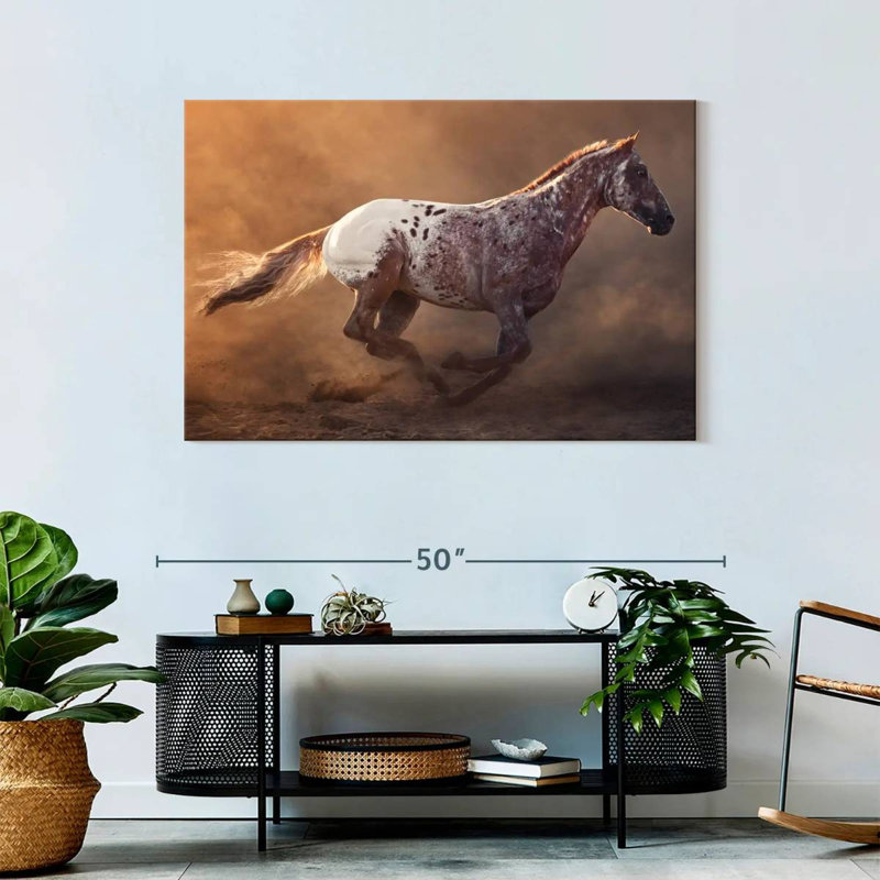 Cheval Appaloosa rapide, H 30 po x l 45 po