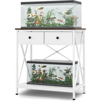 Support d'aquarium, aquarium en métal avec armoire pour le rangement des accessoires