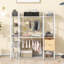  Open-Style Wardrobe with Hanging Rails, Shelves, Drawers, and Modern Bedroom Storage Solution, White