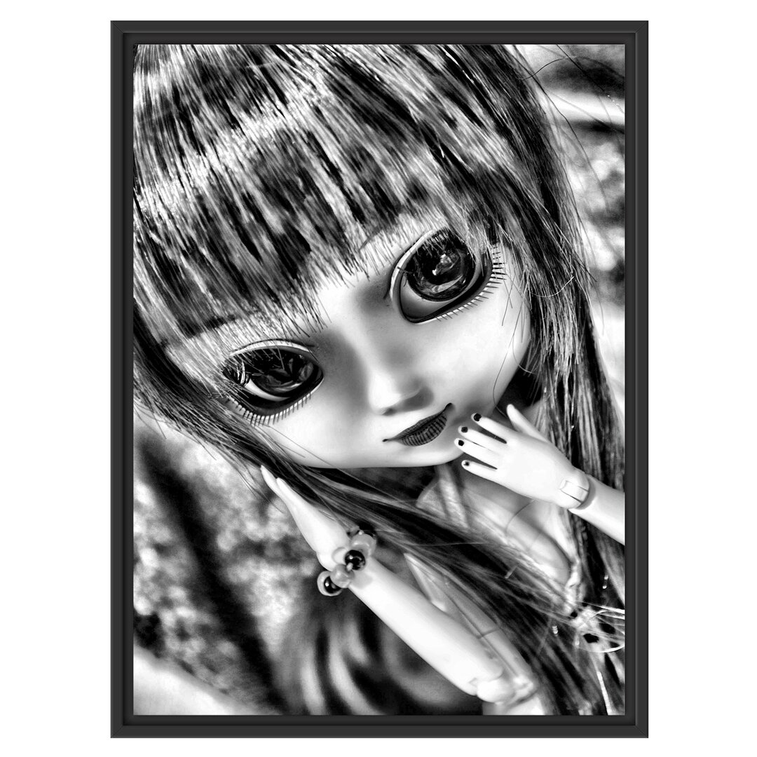 Gerahmtes Wandbild Pullip-Puppe mit Haaren