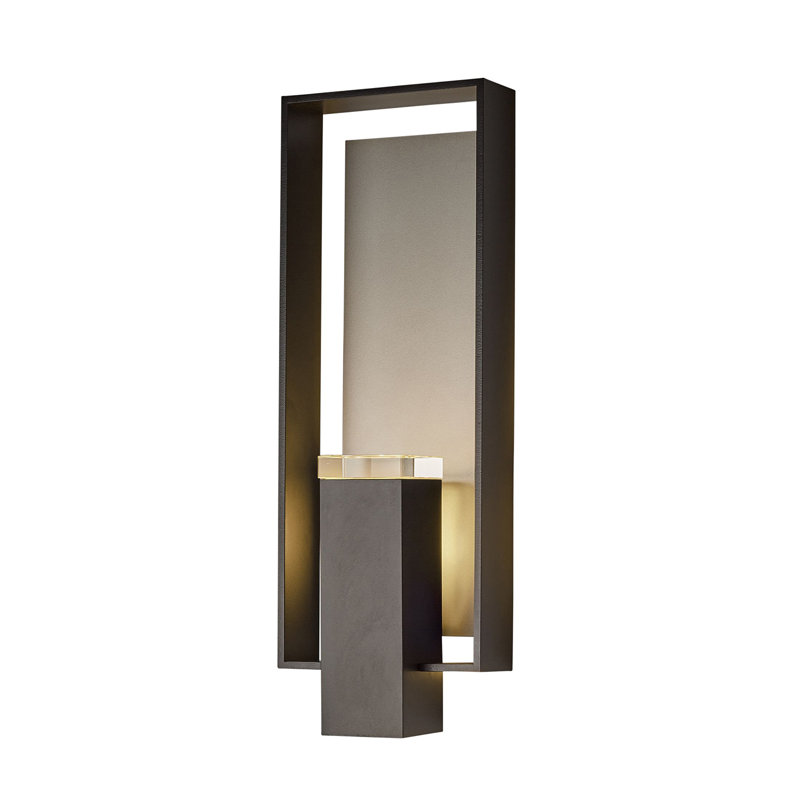 Shadow Box Outdoor Armed Sconce, Coastal Black, Coastal Black