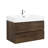 36" Bathroom Vanity With Walnut - Sink, Max Storage, Silent Smooth, No Handle, Contemporary Style Storage Space, Handle-94343195-94343199
