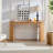 59.05'' Modern Console Table With Drawer For Entryway With Unique Vertical Stripe Design For Living Room Hallway Foyer Entrance Study,Natural(Same Sku:W876p299541)-2069298217