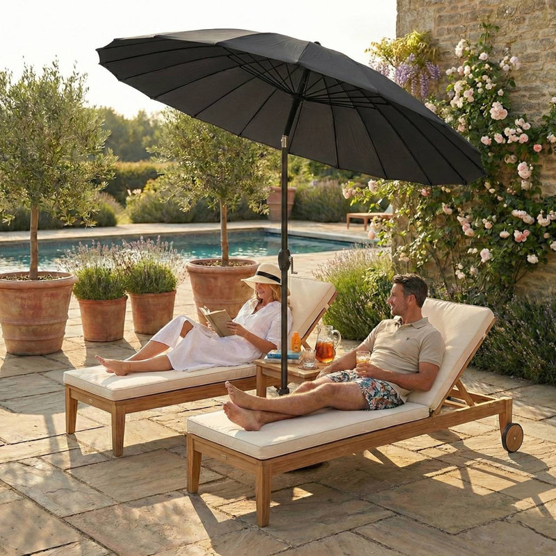 Brooklyn 325cm Tilt Market Parasol, Charcoal