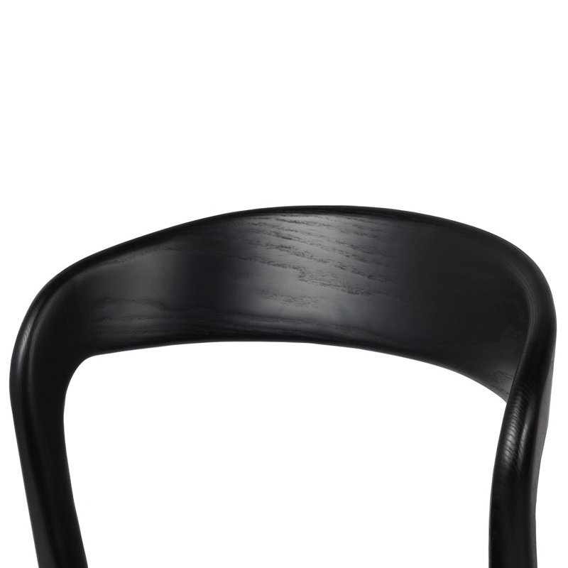 Amare Stool, Bar Stool (30.5" Seat Height), Sonoma Black Genuine Leather/Black