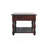 Turned Legs Cherry Console Table, 2-Drawers, Dark Brown