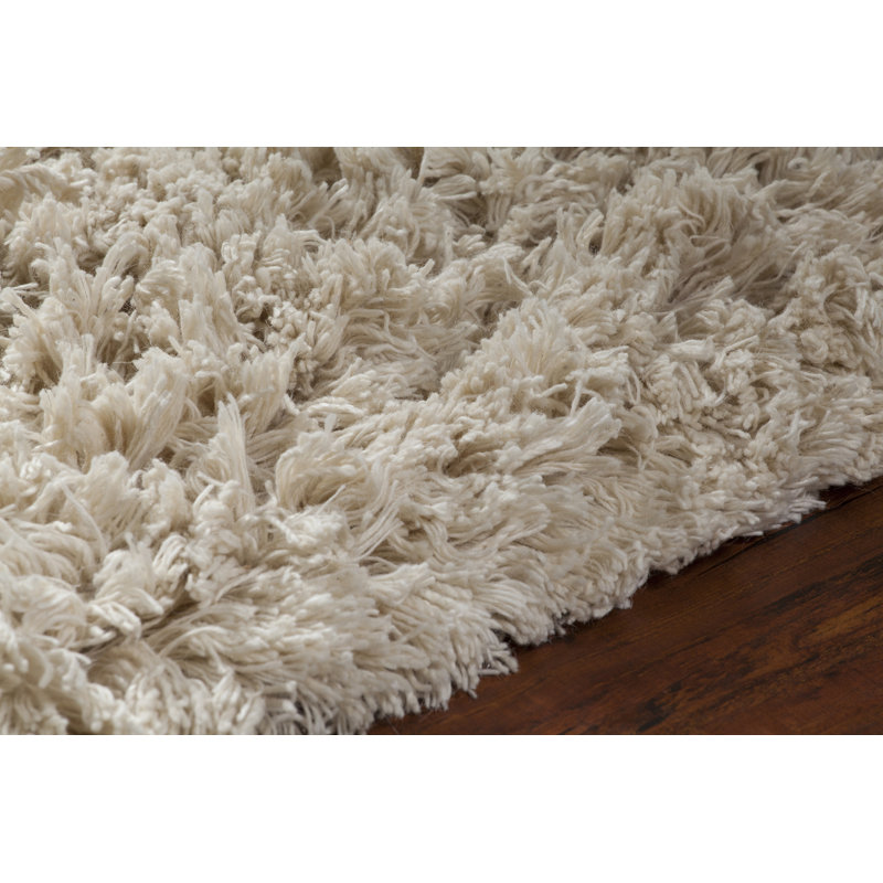 Leavitt Authentic Hand-Woven Neutral Wool Area Rug, Rectangle 7'9" x 10'6"