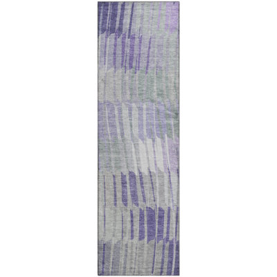 Premium Machine Washable Mayfield AMF2271 Striped Rug