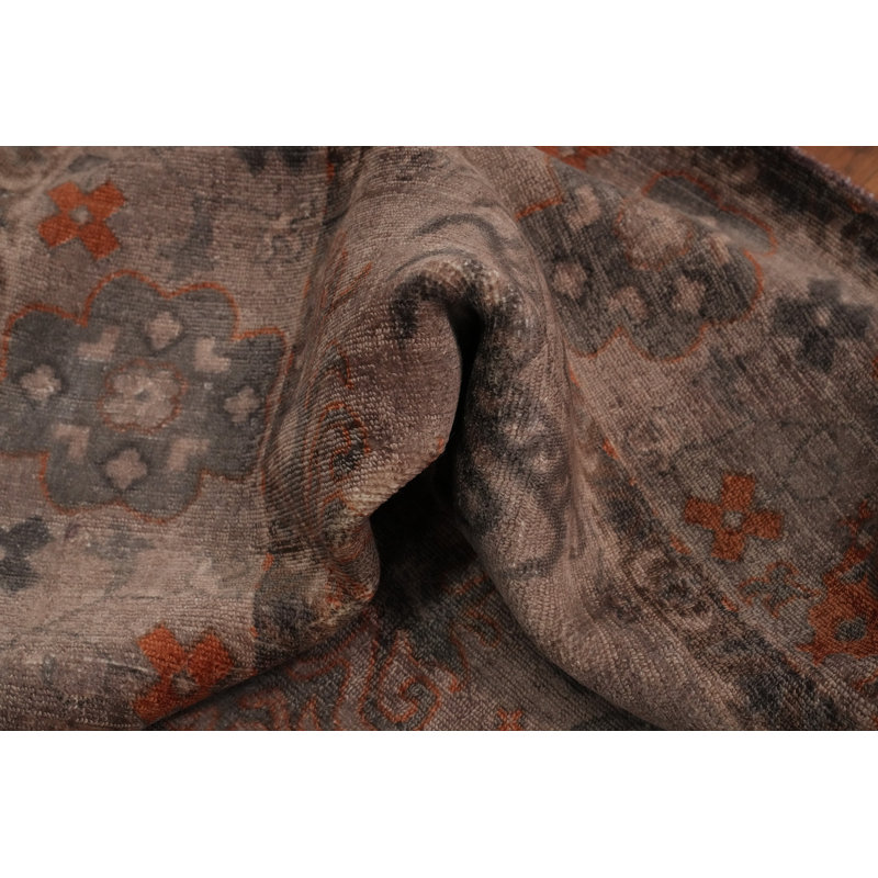 Tapis géométrique transitionnel Oushak 5 x 8