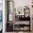 17" Diameter Led Vanity Table With 3 - Color Adjustable Brightness Touch Control Mirror, Full Body Mirror Cabinet And Cushioned Stool, American Design, Material, Black, 42.06 In Depth, 13.99 Width,