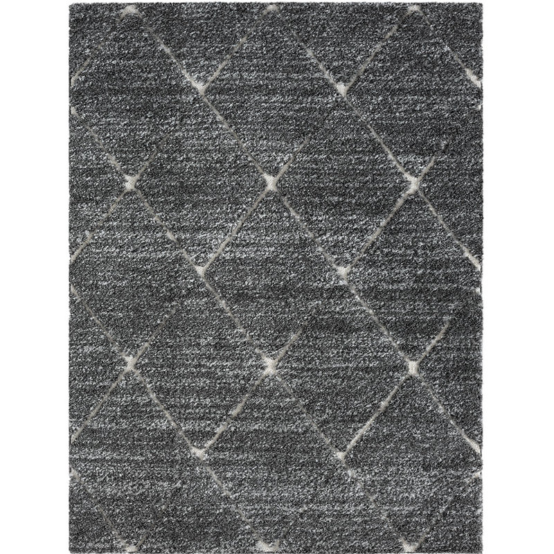 Tapis gris et crème Talas, Carré 8 pi