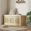 Banc de rangement pour chaussures avec coussin et tablettes réglables