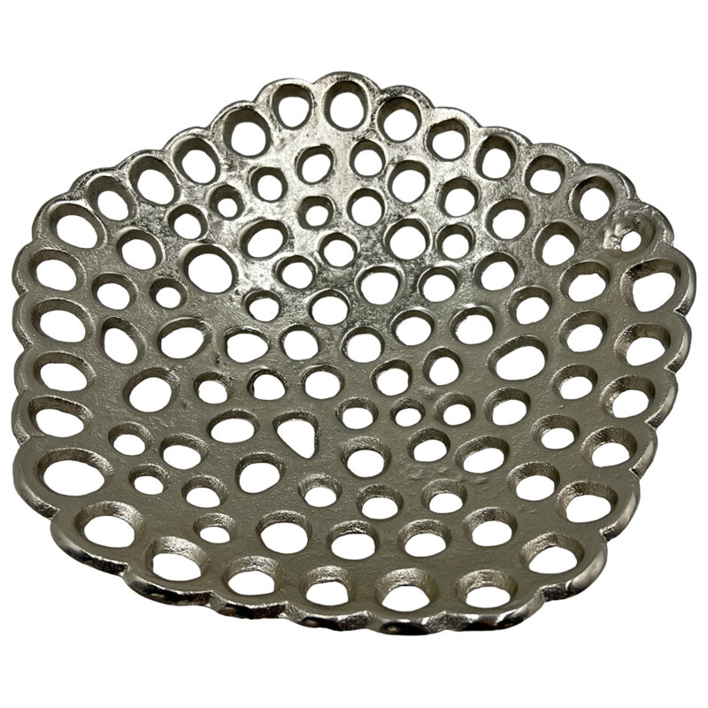 Arcadie Handmade Aluminum Decorative Bowl 2, Silver