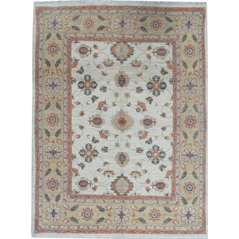 Ziegler Hand-Knotted High-Quality Gold Area Rug