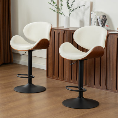 Tabouret de bar pivotant rembourré, tabouret de bar à hauteur réglable de 24 à 32 po de hauteur, tabouret de pub moderne avec structure en métal