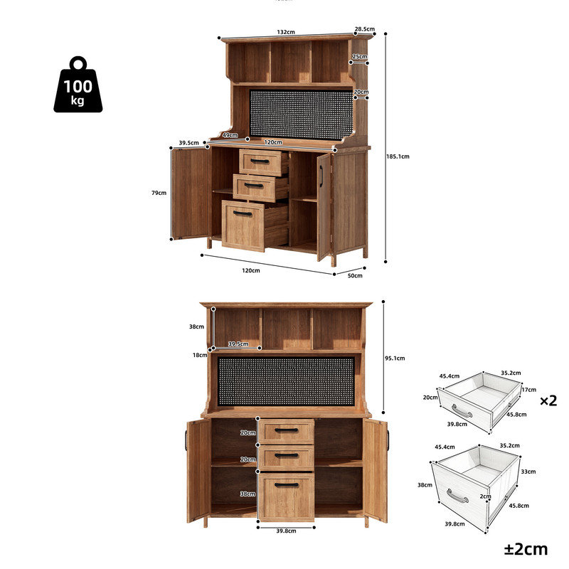 Solid Wood Potting Bench