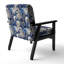 Chaise d'appoint florale Cobalt-6885394