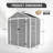 Campcraft 6*5ft resin storage shed, high quality pp material, strong structure, waterproof, rust and UV proof, large storage space, 12mm thick pp board, HD window lighting