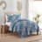 Denim Reversible Medallion Boho Quilt Set-1310688937