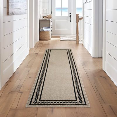 Nautica Rope Border Machine Washable All Loop Tufted Rugs 1-Piece