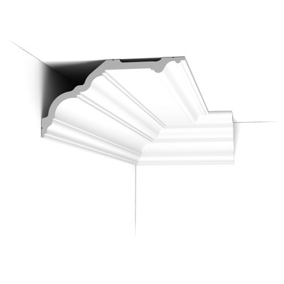 5-3/8 in x 10-1/8 in x 78-3/4 in Primed White Plain Polyurethane Crown Moulding