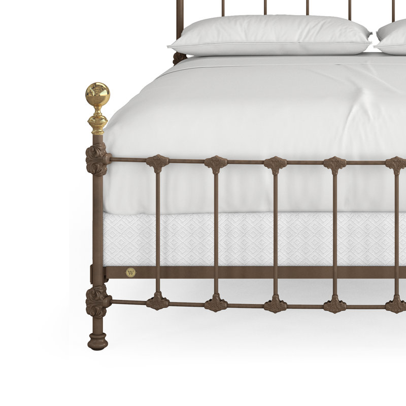151 Palatial Bed | Complete Standard, California King, Gunmetal/Antique Gold