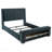 Sebastian Dark Blue  Upholstered Eastern King Audio Flame Visualizer Bed-1864269387