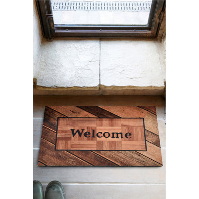 Durable PVC Doormat, Non-Slip Underside, 15.7 x 23.6 inches | 100% PVC Material, Machine Washable at 86°F | Perfect for Indoor & Outdoor Use, Easy to Clean, Stylish & Functional Welcome Mat