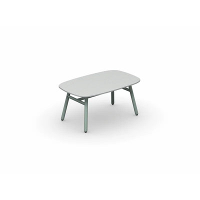 Table basse d'extérieur Yo avec plateau en céramique et structure en aluminium