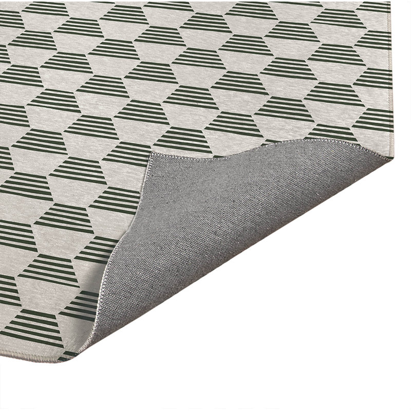 Tapis de cuisine anti-dérapant léger Hexaline, Rectangle 4pi x 6 pi, Chimichurri