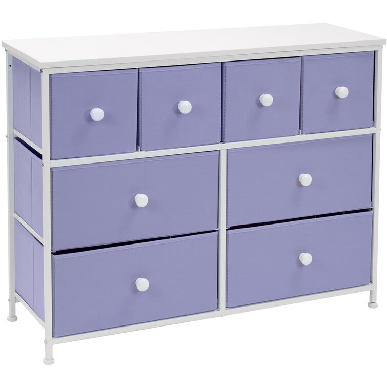 Sorbus 8 Drawer Storage Cube Dresser ,Tie Dye Purple