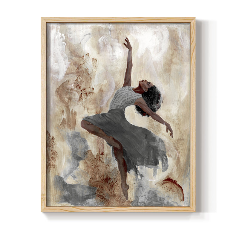Beautiful Dancer I, reproduction encadrée - bois massif, Naturel, H 11 po x l 9 po